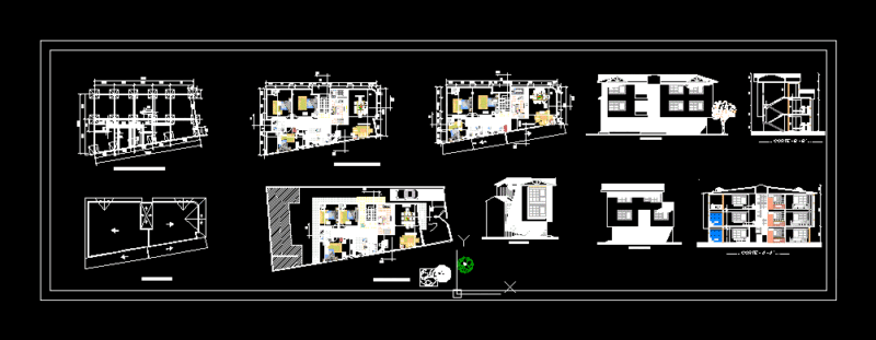 Building 2 Levels DWG Block for AutoCAD