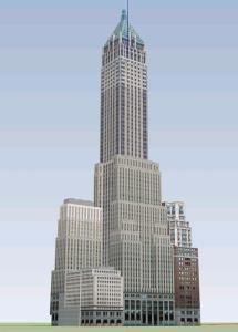 Building 40 Levels 3D SKP Model for SketchUp