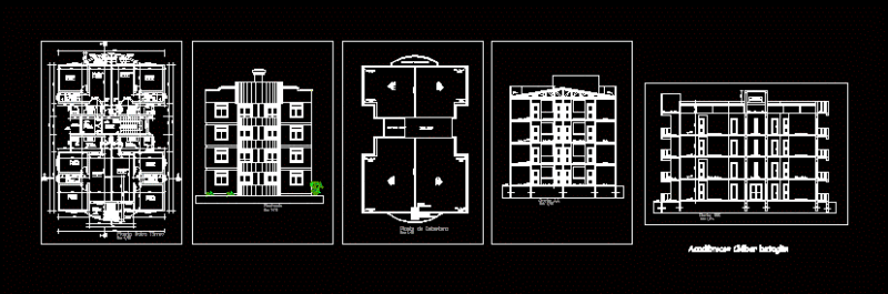 Building / Tower DWG Section for AutoCAD
