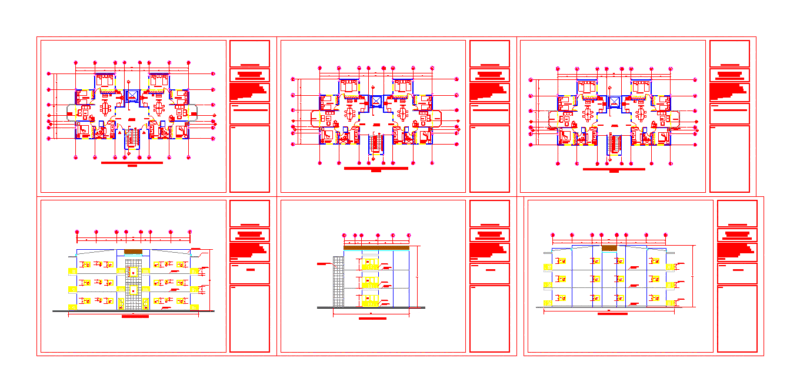 Building Apartments DWG Block for AutoCAD