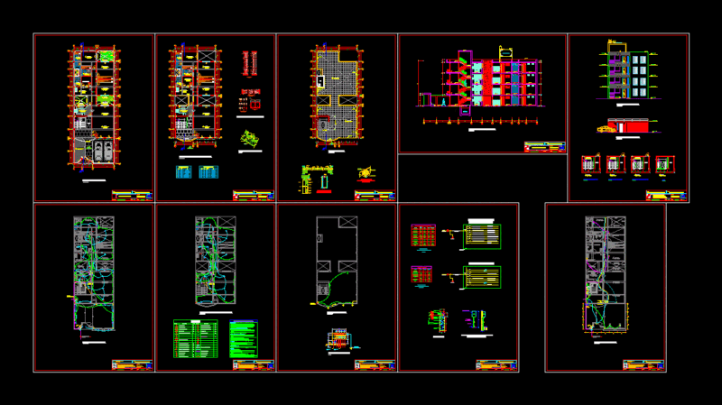 Building Apartments DWG Section for AutoCAD