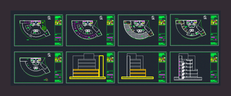 Building Commerce And Offices DWG Block for AutoCAD