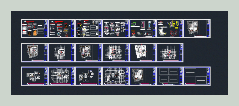 Building Departments 3D DWG Plan for AutoCAD
