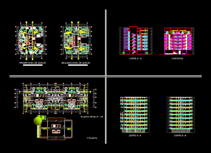 Building Departments DWG Block for AutoCAD