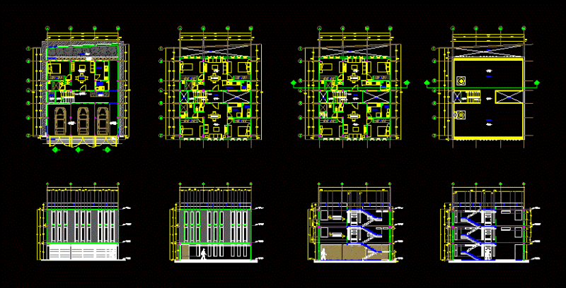 Building Departments DWG Block for AutoCAD