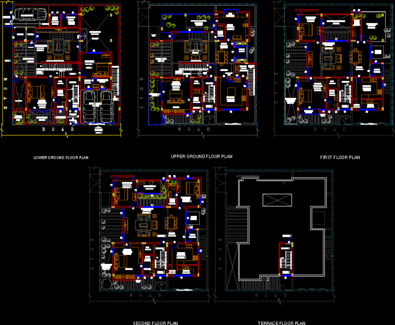 Building Departments DWG Block for AutoCAD