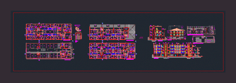 Building Departments DWG Full Project for AutoCAD