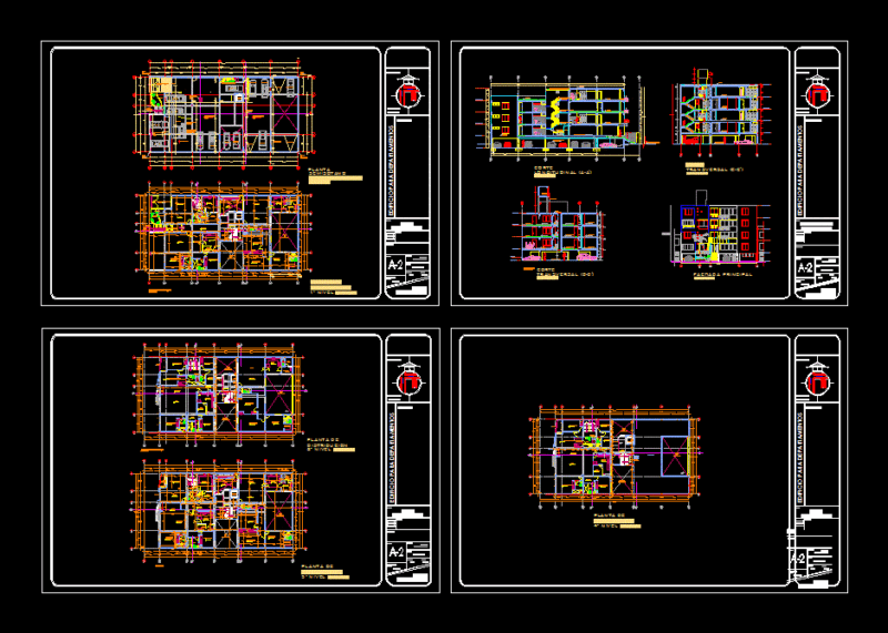 Building Departments DWG Plan for AutoCAD
