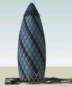 Building Egg 3D SKP Model for SketchUp