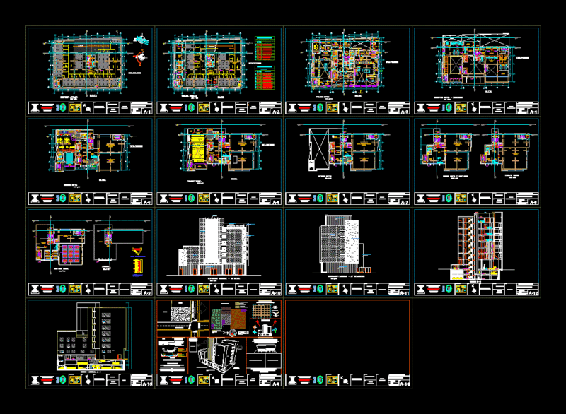 Building Financial DWG Full Project for AutoCAD