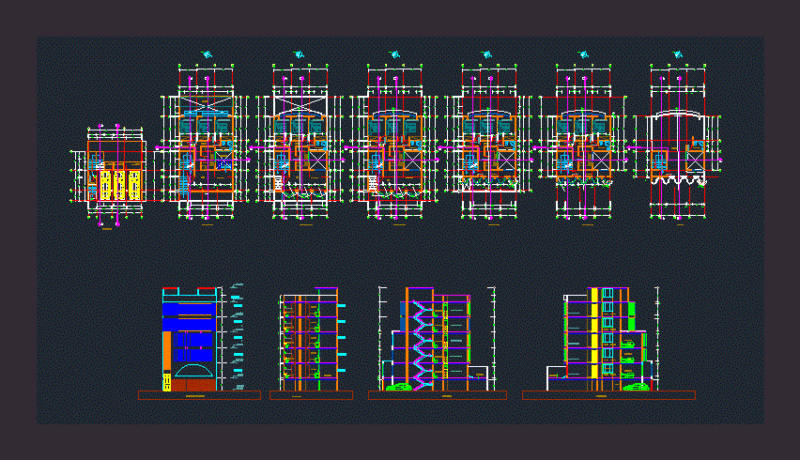 Building Houses DWG Block for AutoCAD