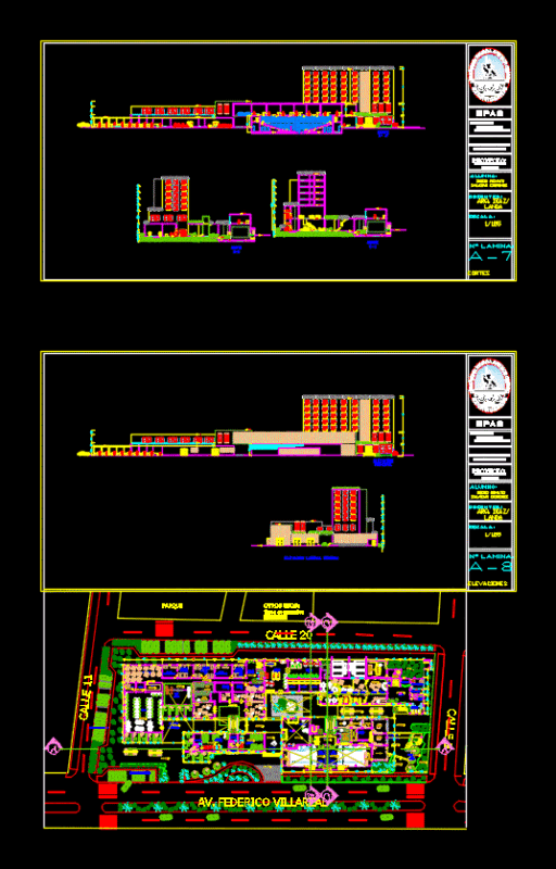 Building Hybrid – Hotel DWG Block for AutoCAD