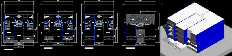 Building In Height 3D DWG Model for AutoCAD