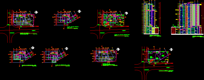 Building In Small Land DWG Block for AutoCAD