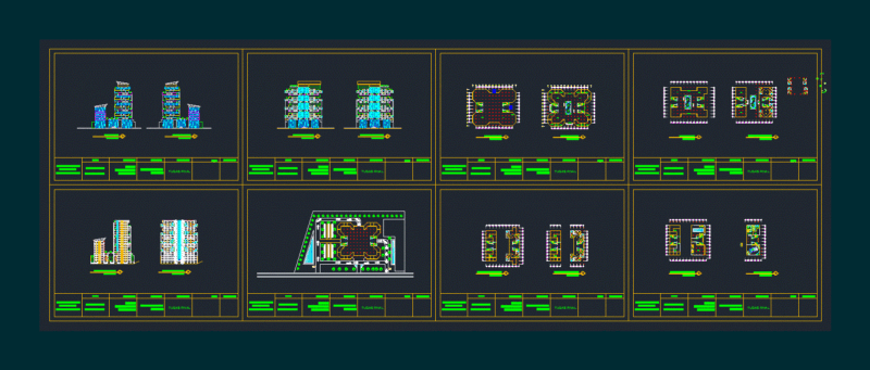 Building Mix Used DWG Block for AutoCAD