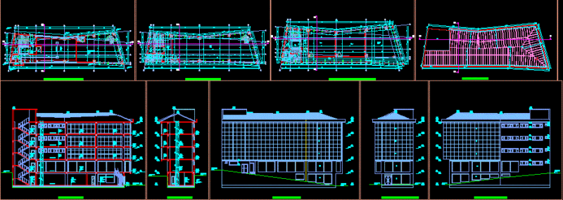 Building Offices DWG Block for AutoCAD