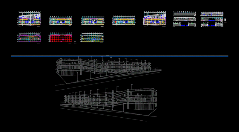 Building Parking DWG Full Project for AutoCAD