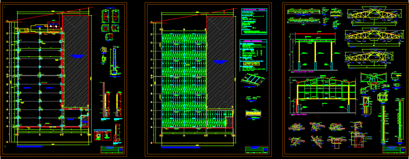 Bulk Tanks Structures Bodegas DWG Plan for AutoCAD