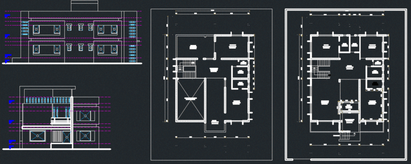 Bungalow DWG Block for AutoCAD