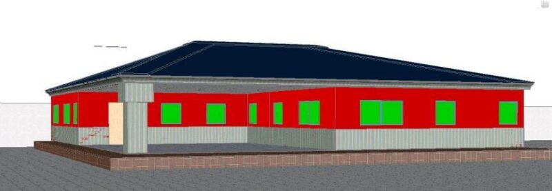 Bungalow DWG Block for AutoCAD