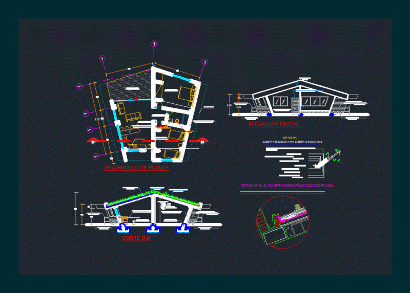 Development of Bungalows With Hexagonal Shape 2D DWG Design Full Project for AutoCAD