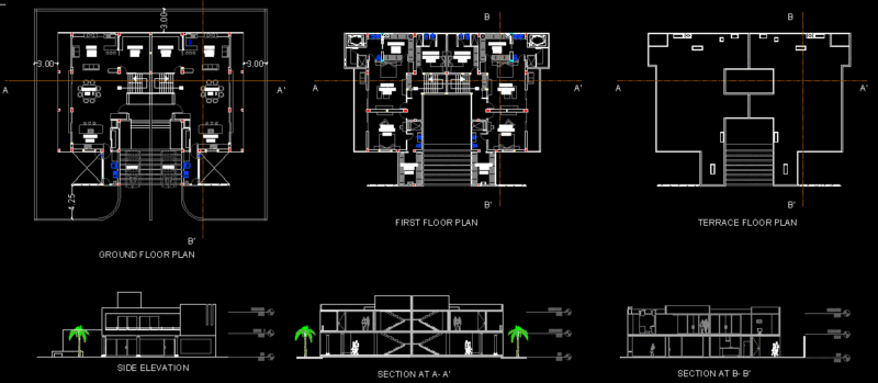 Bungalow Mumbai DWG Block for AutoCAD