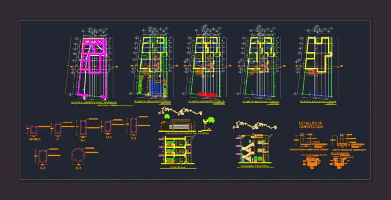 Bungalows Guayabitos DWG Section for AutoCAD