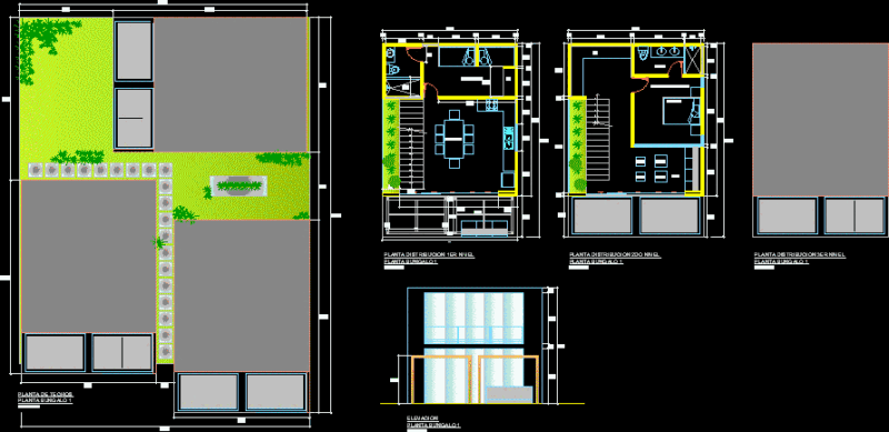 Bungalows Of Beach DWG Block for AutoCAD