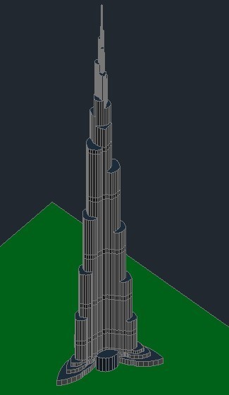 Burj Khalifa (Khalifa Tower) 3D DWG Model for AutoCAD • Designs CAD