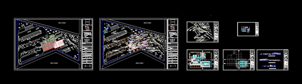 Bus Land Terminal DWG Block for AutoCAD