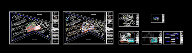 Bus Land Terminal DWG Block for AutoCAD