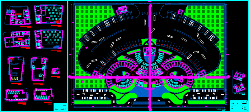 Bus Station – Plant DWG Block for AutoCAD