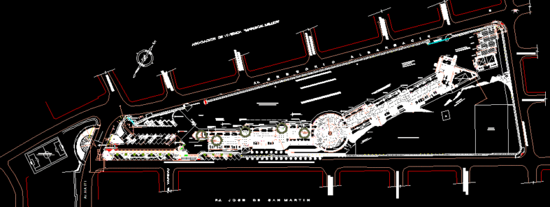 Bus Station DWG Full Project for AutoCAD