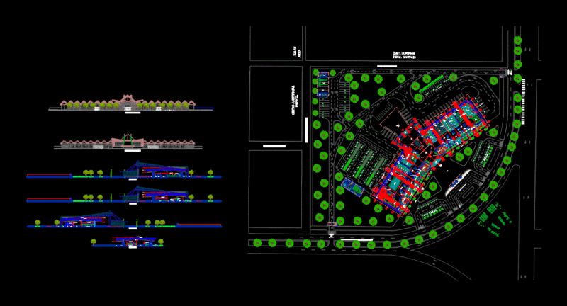 Bus Station DWG Plan for AutoCAD