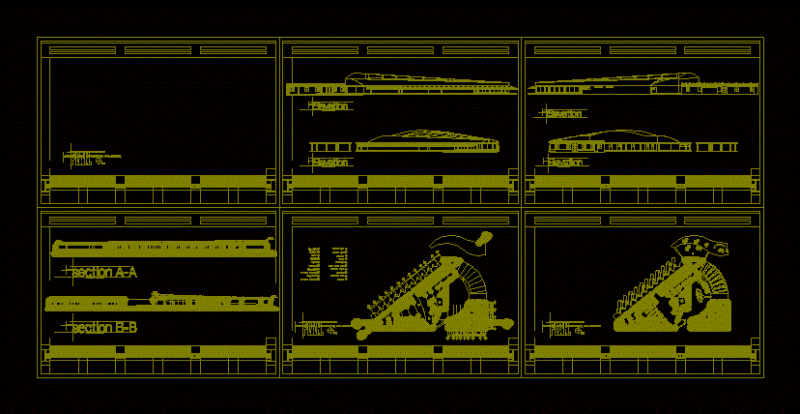 Bus Terminal DWG Plan for AutoCAD
