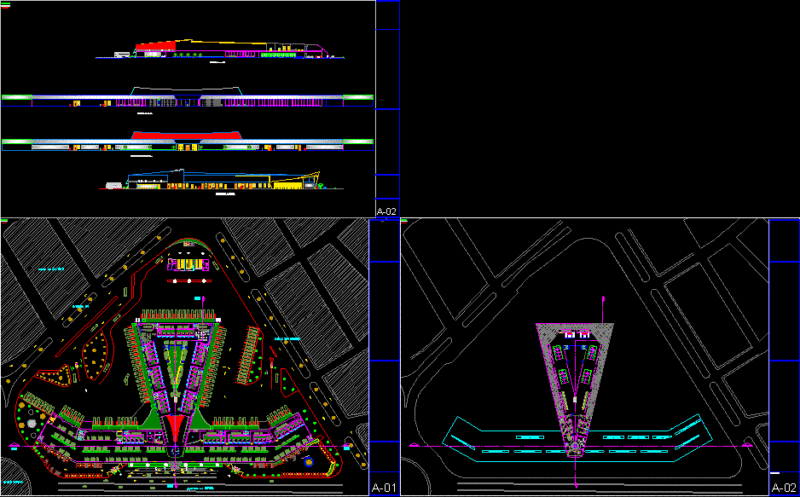 Bus Terminal DWG Plan for AutoCAD