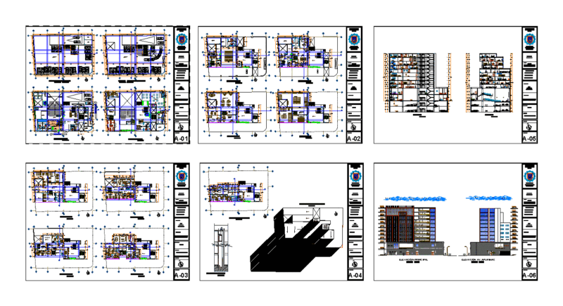 Business Center DWG Section for AutoCAD