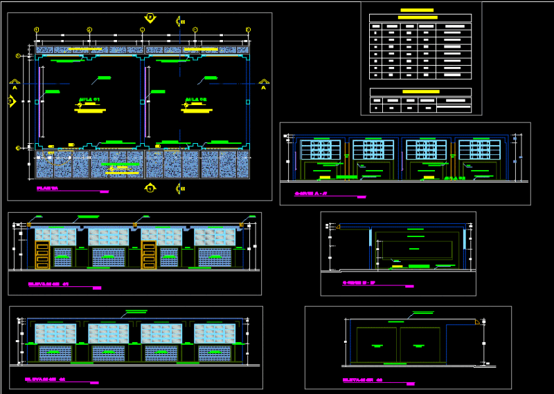 C,Assrooms DWG Block for AutoCAD