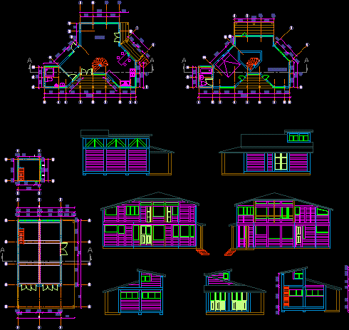 Cabin Plans DWG Plan for AutoCAD • Designs CAD