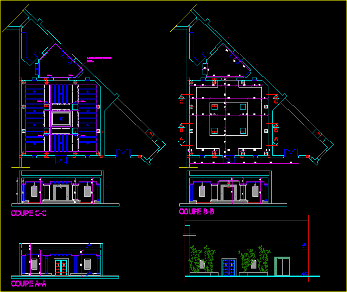 План кафе автокад