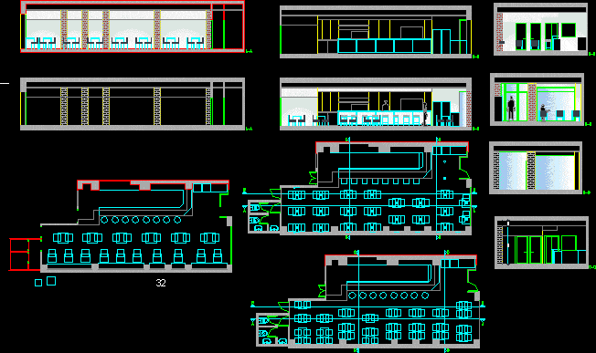 Cafe, Restaurant 2D DWG Plan for AutoCAD • Designs CAD