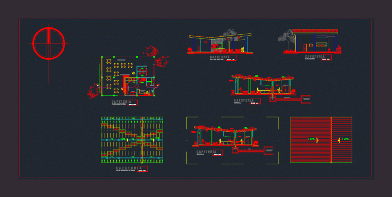 Cafeteria DWG Block for AutoCAD