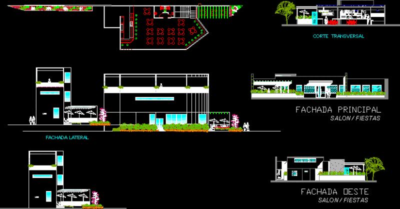 Cafeteria DWG Block for AutoCAD