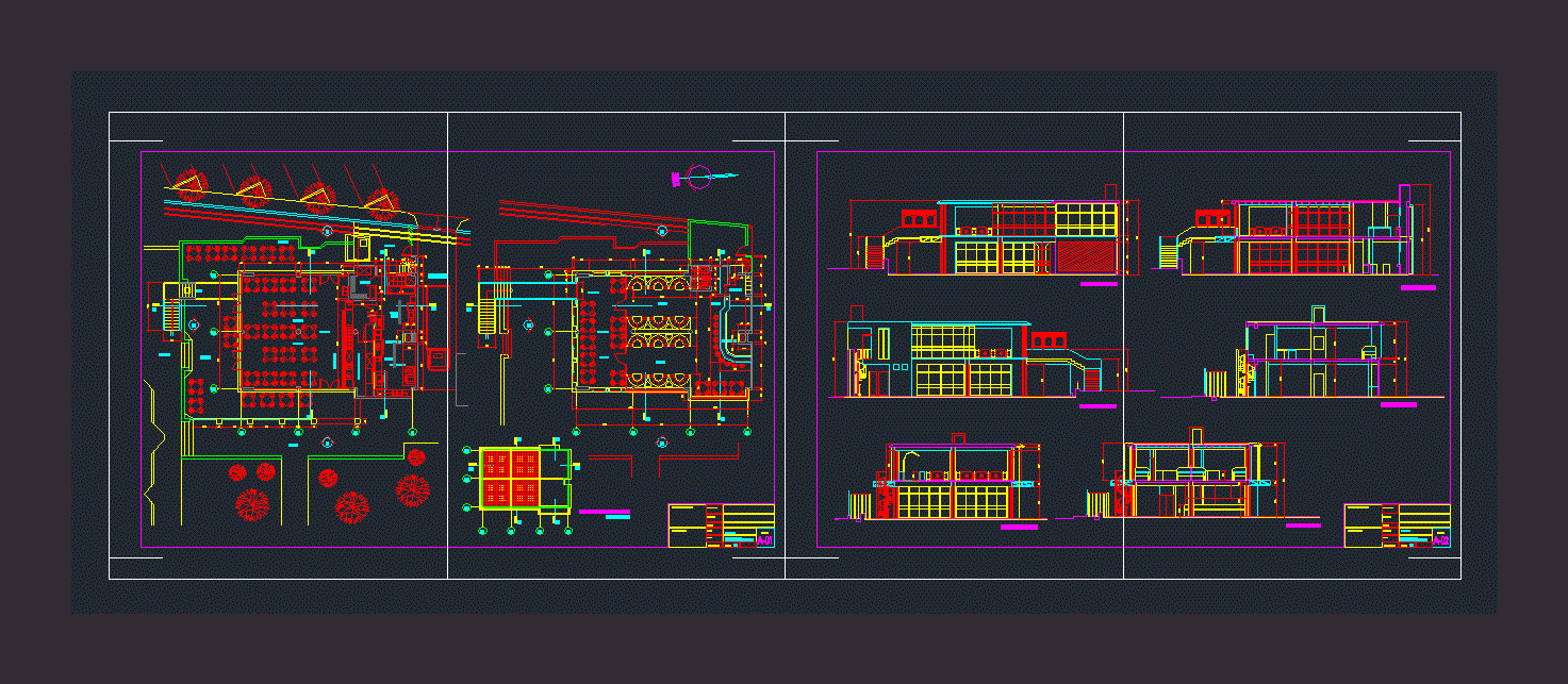 Cafeteria DWG Block for AutoCAD • Designs CAD