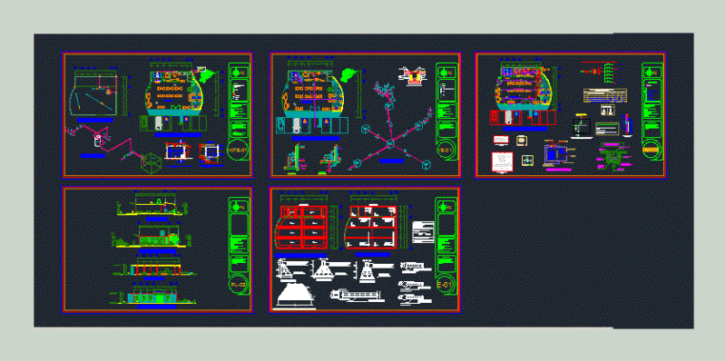 Cafeteria DWG Block for AutoCAD