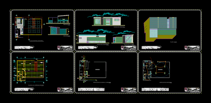 Cafeteria DWG Section for AutoCAD