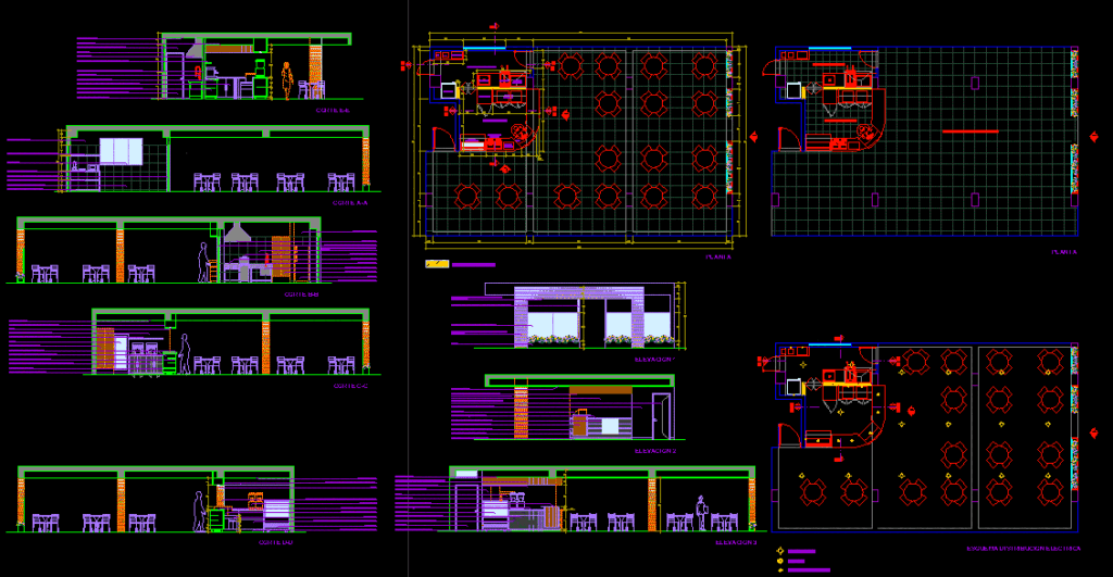 Caffe Bar In Club DWG Model for AutoCAD