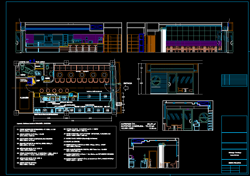 caffee bar dwg section for autocad • designs cad