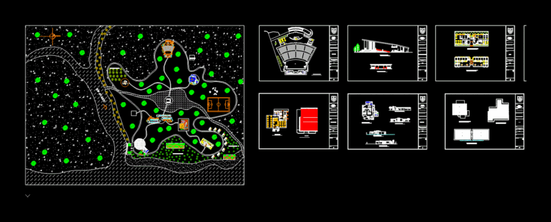 Ecotourism Park With Stables And Sports Fields 2D DWG Design Full Project for AutoCAD