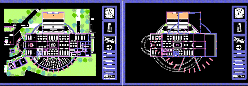 Project Of A Casino With Green Areas  2D DWG Design Full Project for AutoCAD
